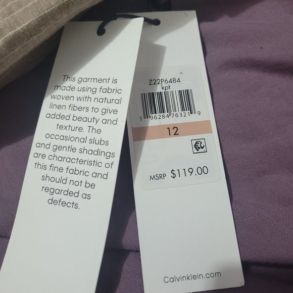 Linen Calvin Klein pants - Picture 1 of 3